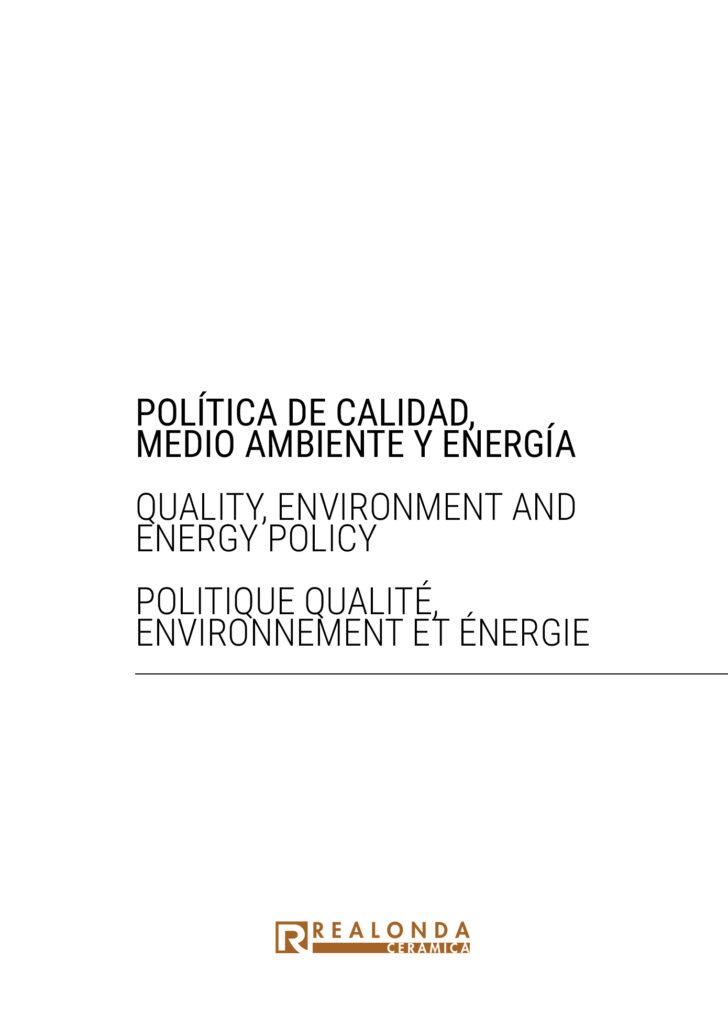 Política de calidad, medio ambiente y energía